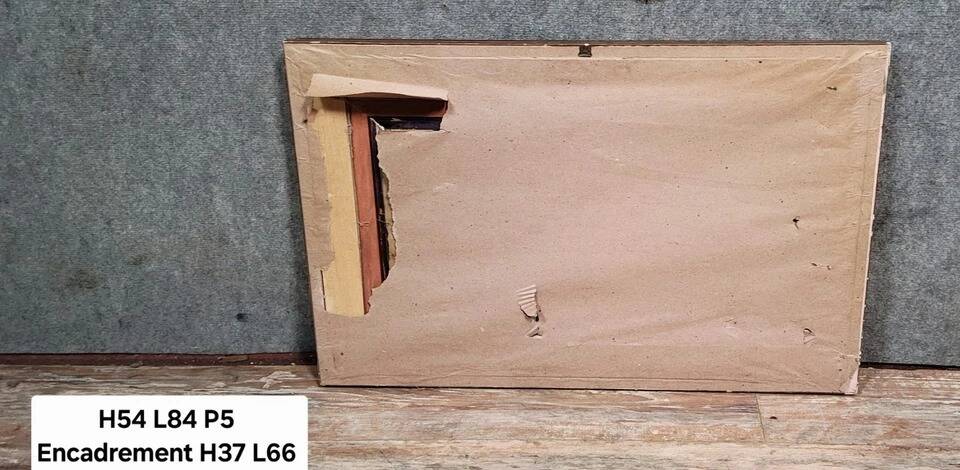 Favelli Flavio: Oil painting on panel "animated landscape"