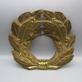 Old ornament in embossed brass - laurel wreath