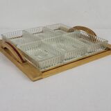 Plateau miroir apéritif 1960's