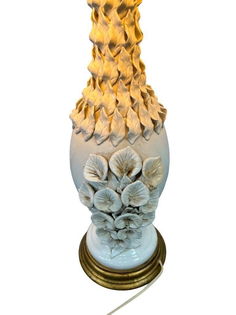 Vintage tall ceramic table lamp / floor lamp Ceramica Bondia