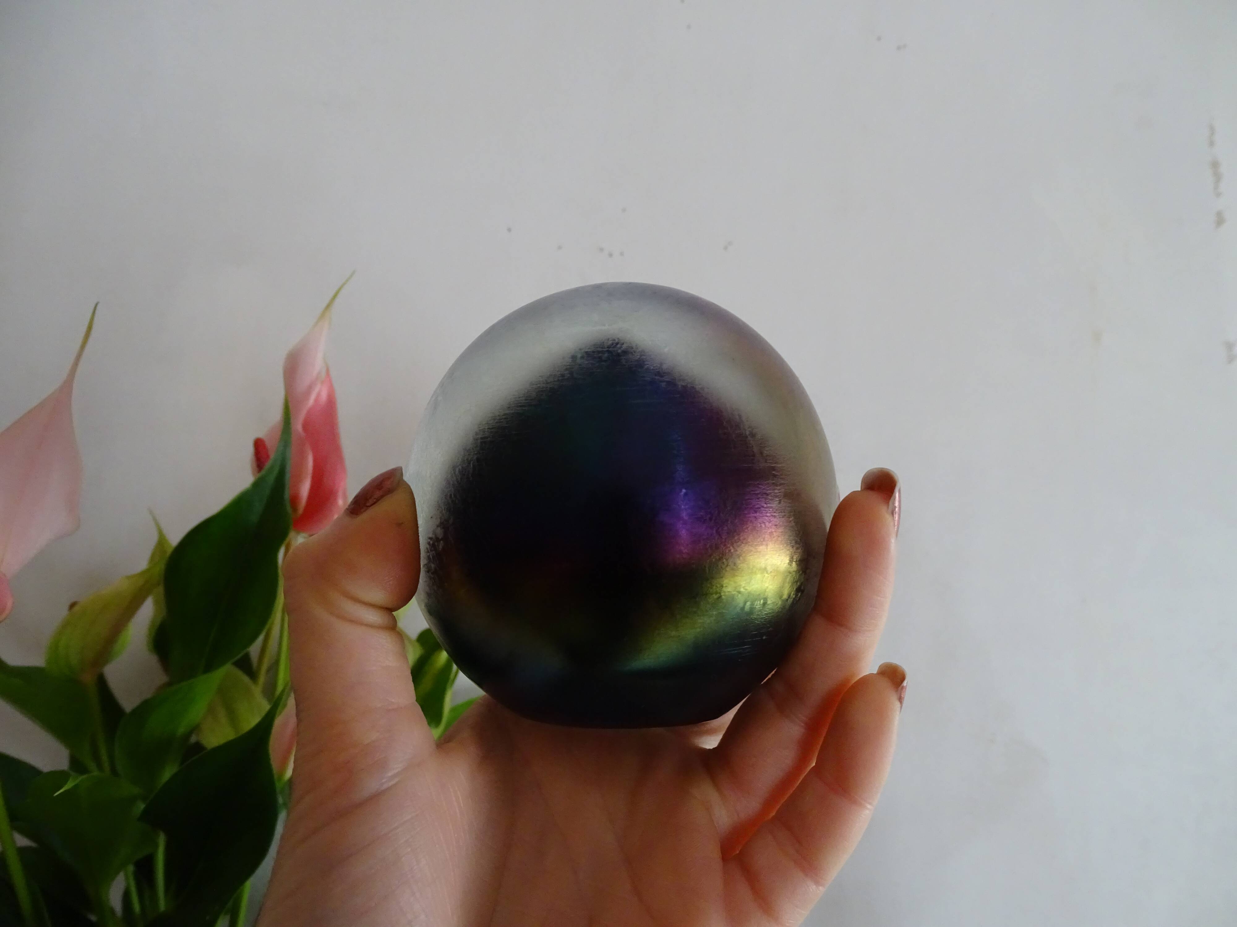 Multicolor multicolor iridescent glass ball paper press
