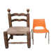 Low chair called fireplace or corner of the fire brutalist art