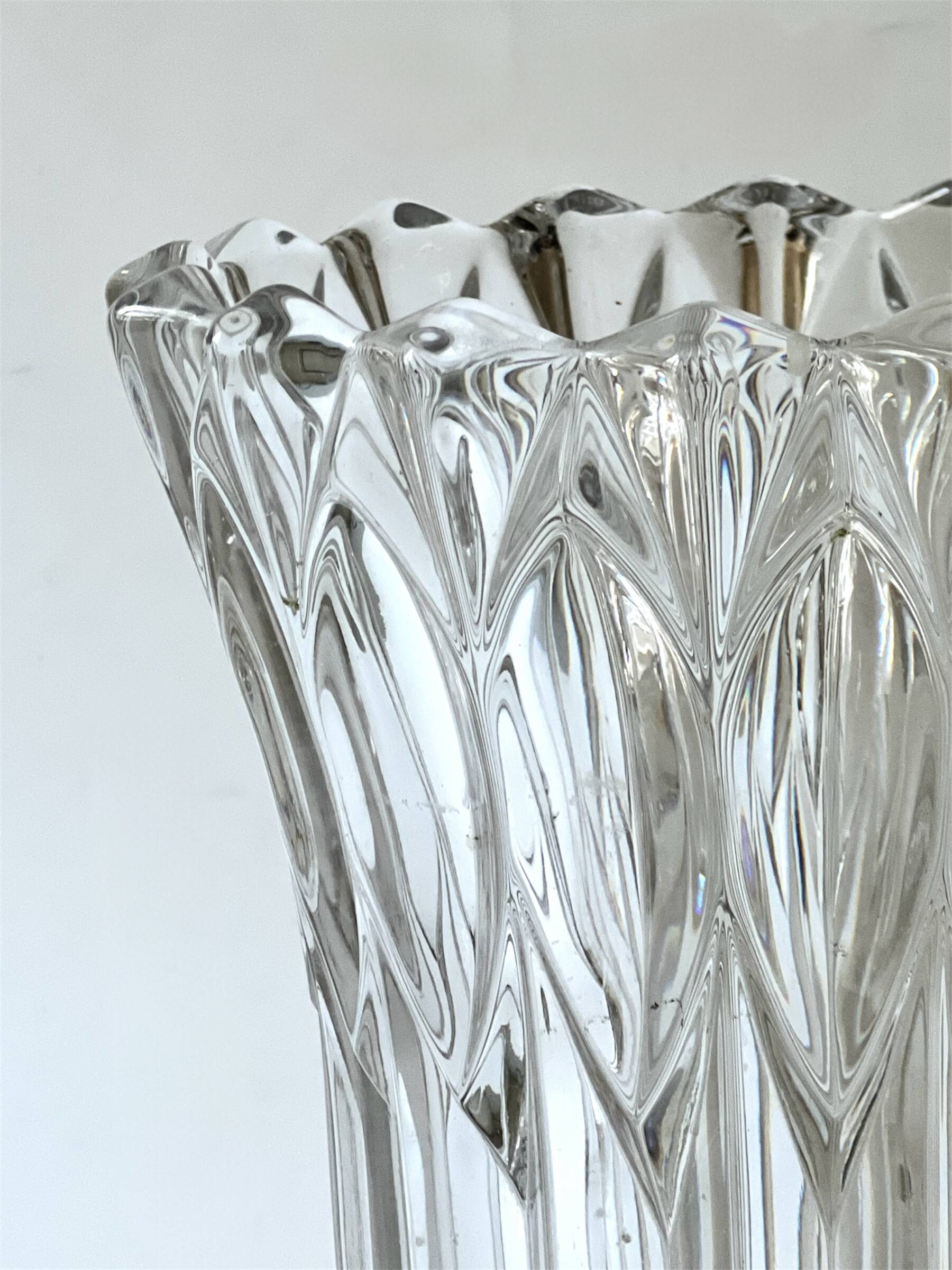 Large cut crystal vase
