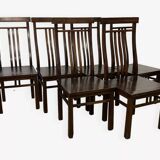 Set of 6 Mahogany wooden chairs