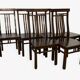 Série de 6 chaises en bois Acajou