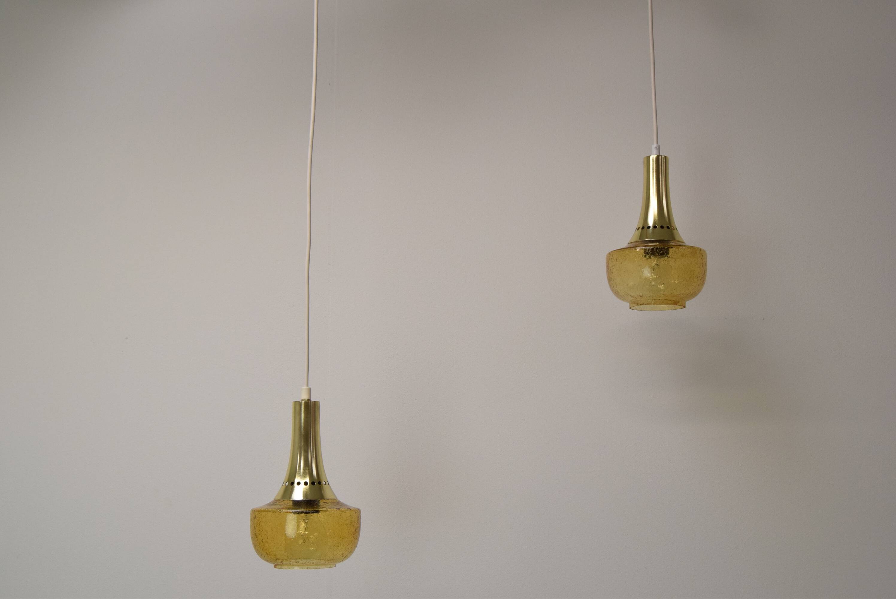 Pair of Mid-century Pendants, Czechoslovakia, 1960's.