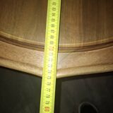 Round table in glass and wood