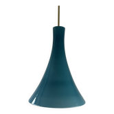Ancien lustre  en opaline bleue vintage