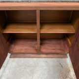 Large Art Deco sideboard in rosewood and marble (renovated)