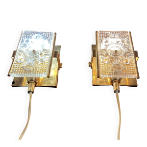 paire d'appliques verre - scandinave