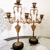 Pair of old XlX th century Napoleon III style candlesticks