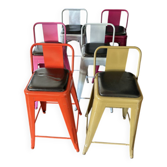 6 Tolix high stools