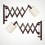 Set of 2 scissors wall lamps, 1960s