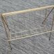 Vintage gold-tone metal magazine rack