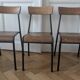 Set of 3 stella chairs "the indislocable chair"
