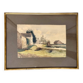 Old painting, rural landscape signed and dated.