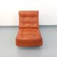 Vintage Roche Bobois armchair in chrome and terracotta leather.