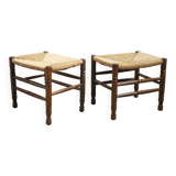 A pair of papercord stools