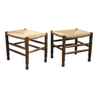 A pair of papercord stools