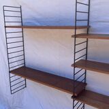 1960s String shelf in teak and metal