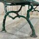 Garden bench of the early twentieth century cast iron and teak