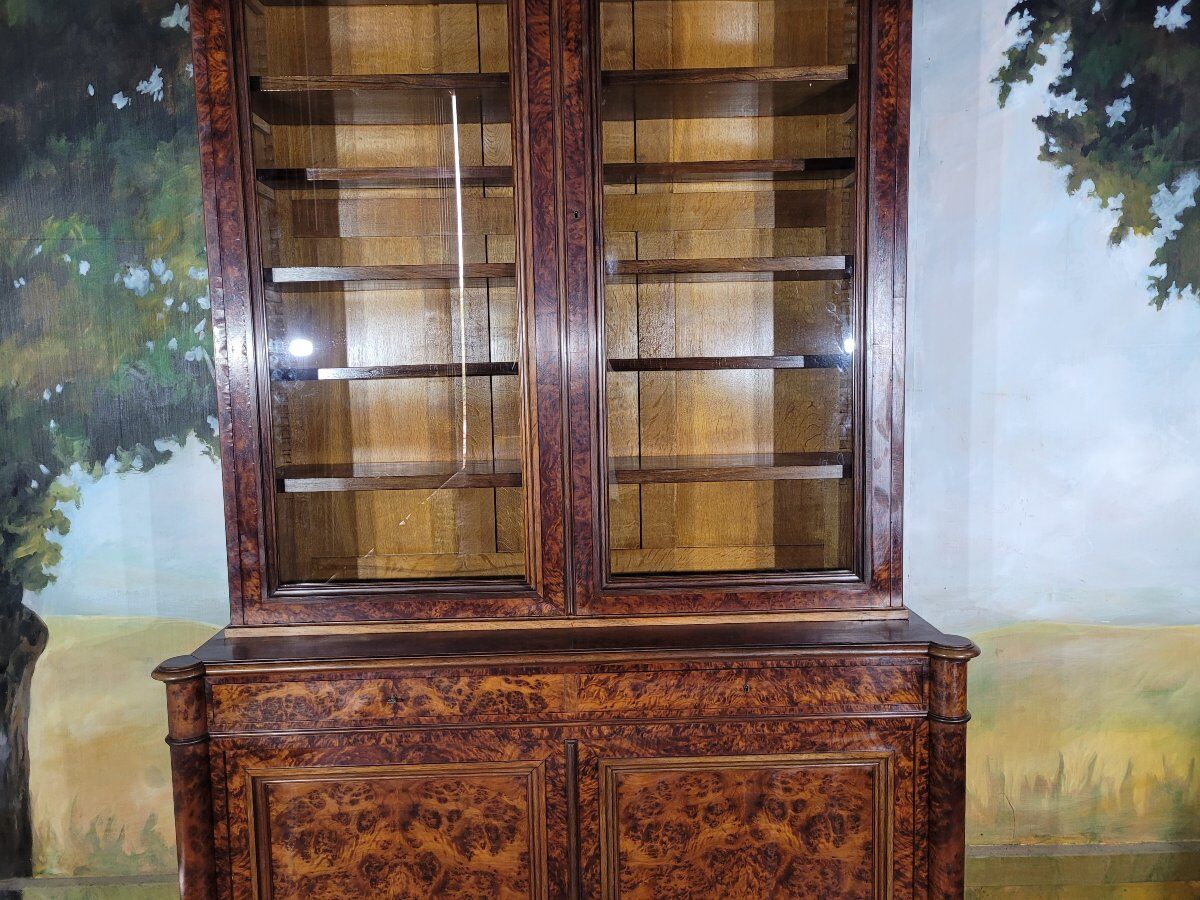 Large mahogany library from the Restoration period.