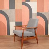 Fauteuil en laine grise, 1960