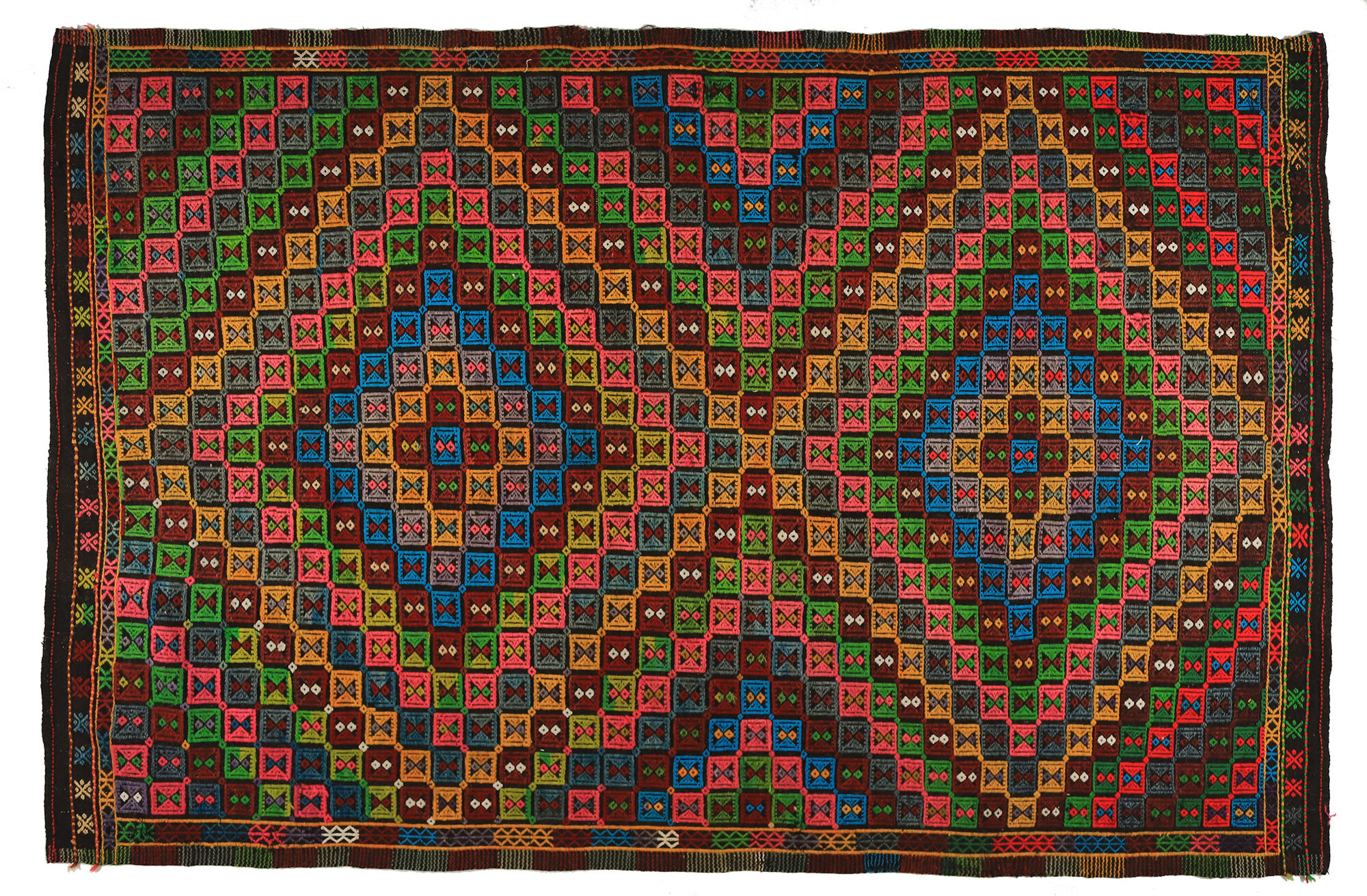 Anatolian handmade kilim rug 302 cm x 192 cm