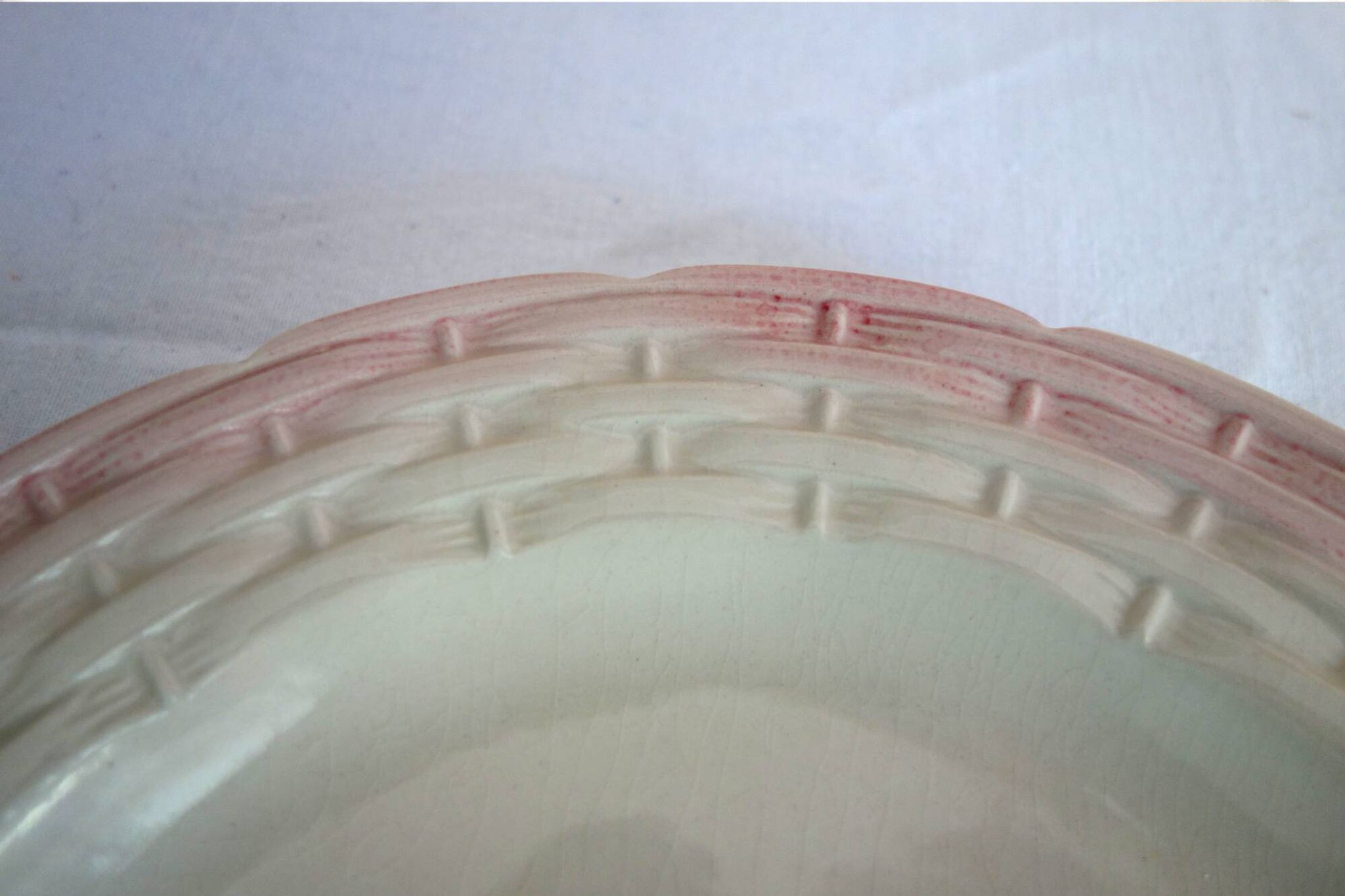Cherry slip plate signed Francesco Guarino, 1970s