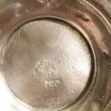 Pewter vase with grape and wheat decor