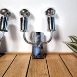 Pair of 1970 chrome wall lamps