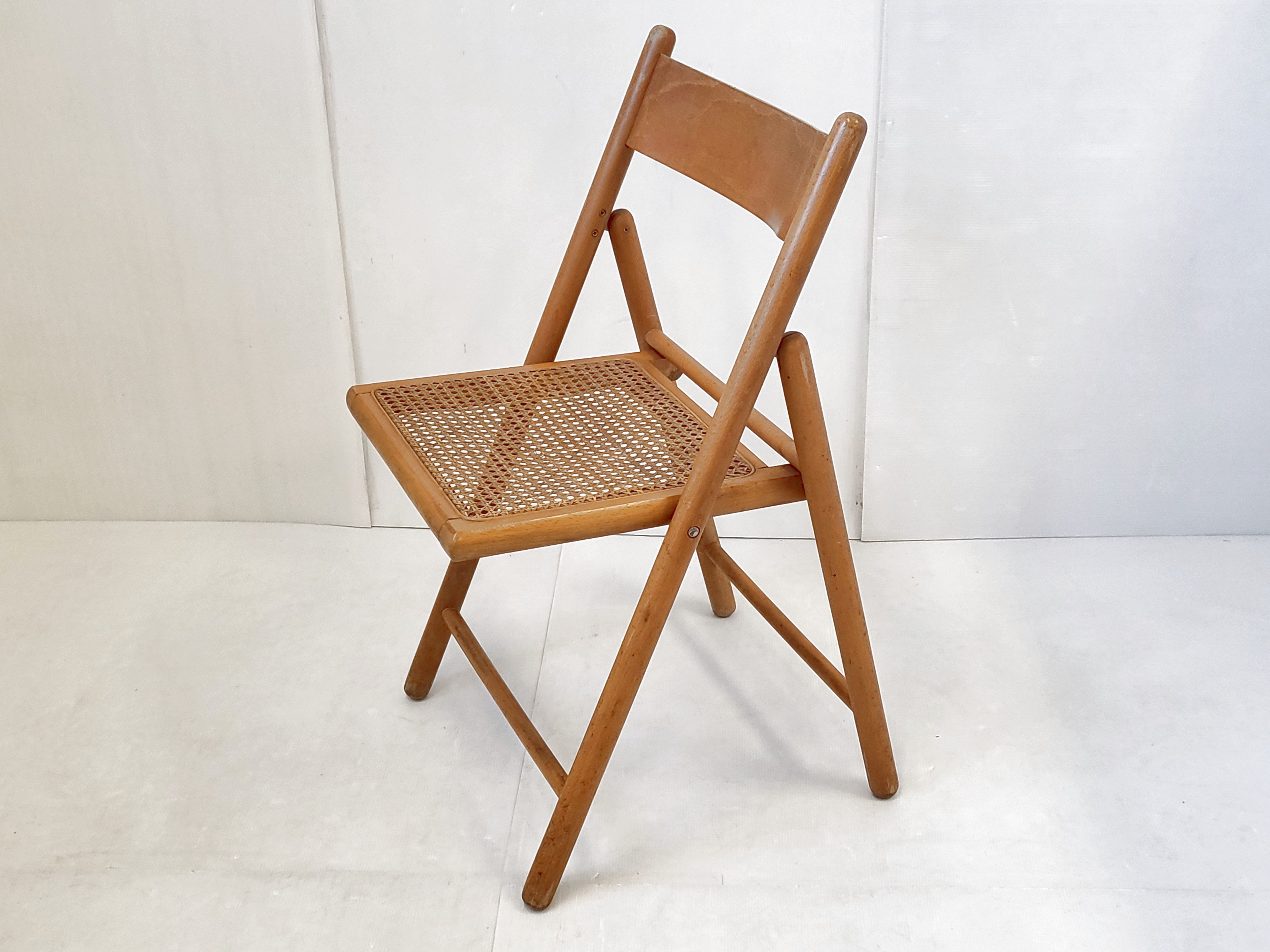 Paire de chaises pliantes vintage italiennes 1970