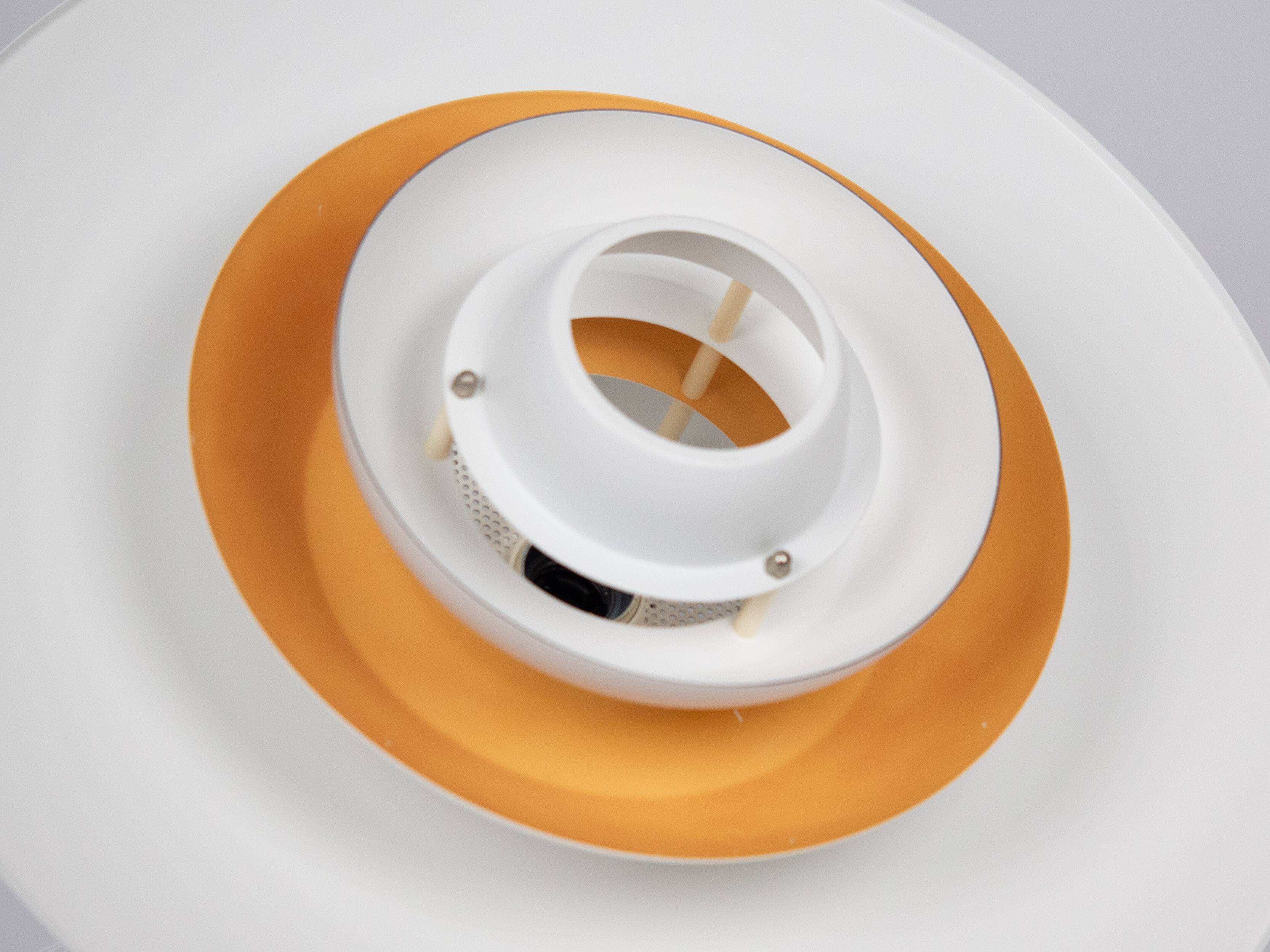 Danish vintage pendant lamp Sofie by Kurt Wiborg, Jeka, 1980s