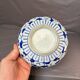 Antique Japanese Ceramic Bowl Cherry Blossom Floral Blue 19th Century