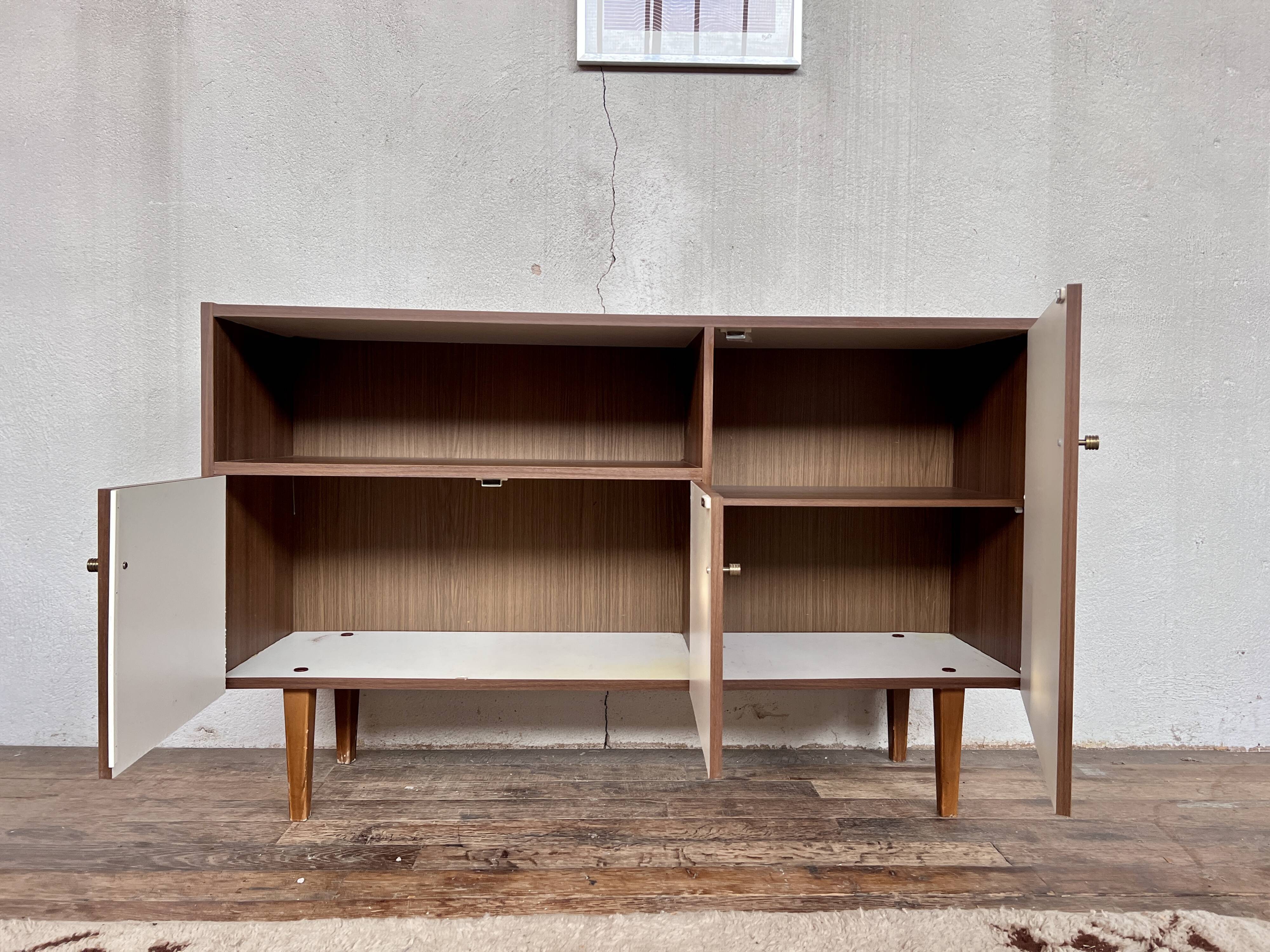 Vintage sideboard, formica spindle feet, 1960