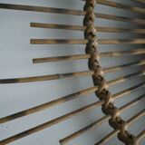 Vintage Sun mirror in wicker, Italy, 1960s