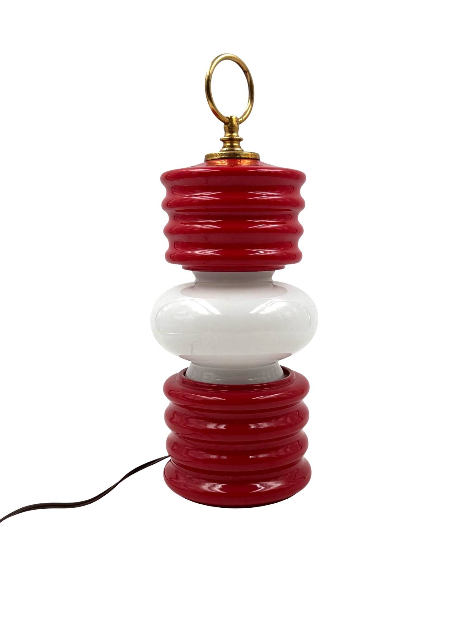 Space age lantern-shaped table lamp, Ceramiche Fiorentine Italy, 1970s