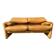 Beautiful Cassina Maralunga 2-seater in camel light patinated natural leather.