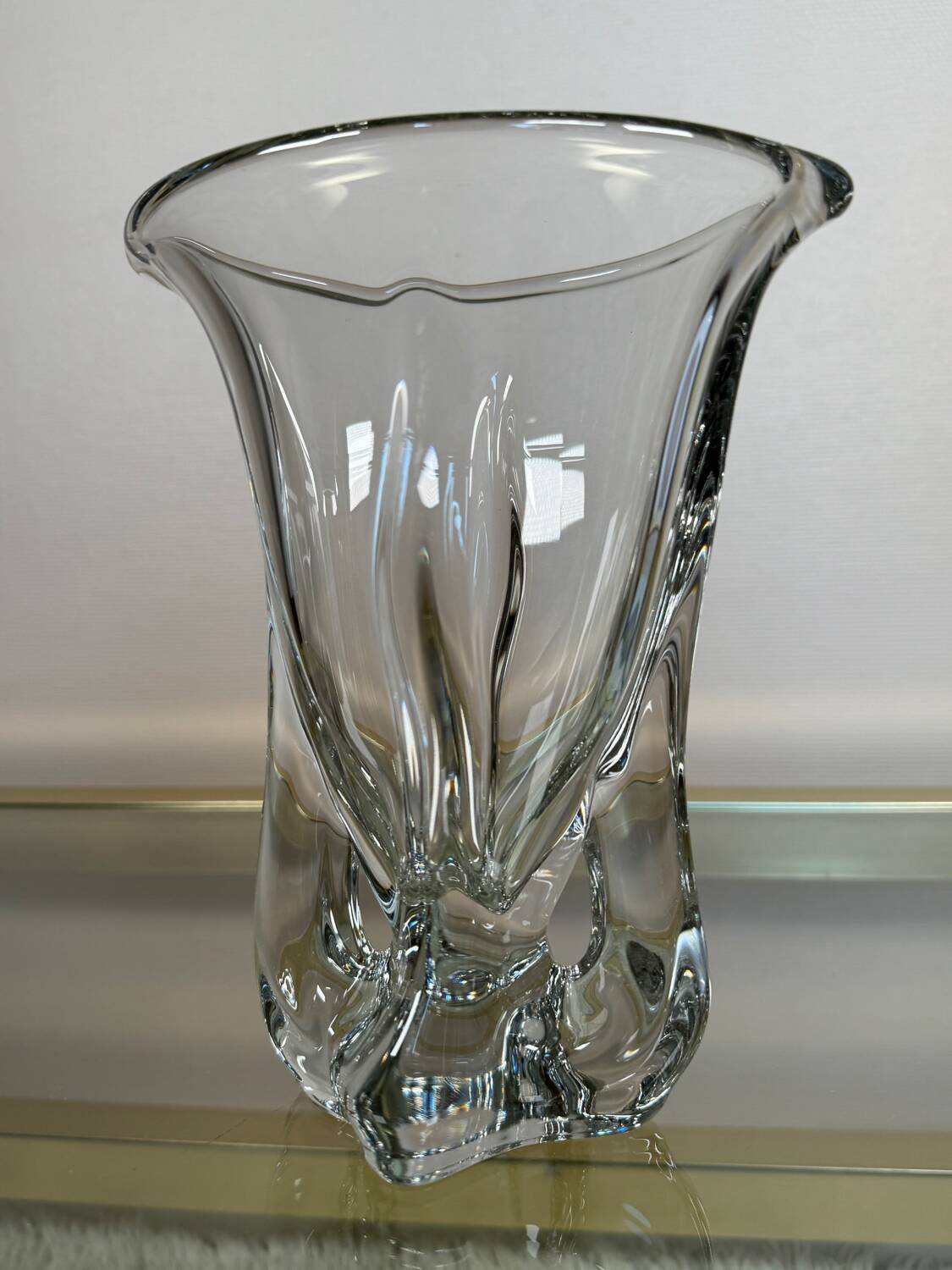 Openwork crystal vase from the 60s/70s