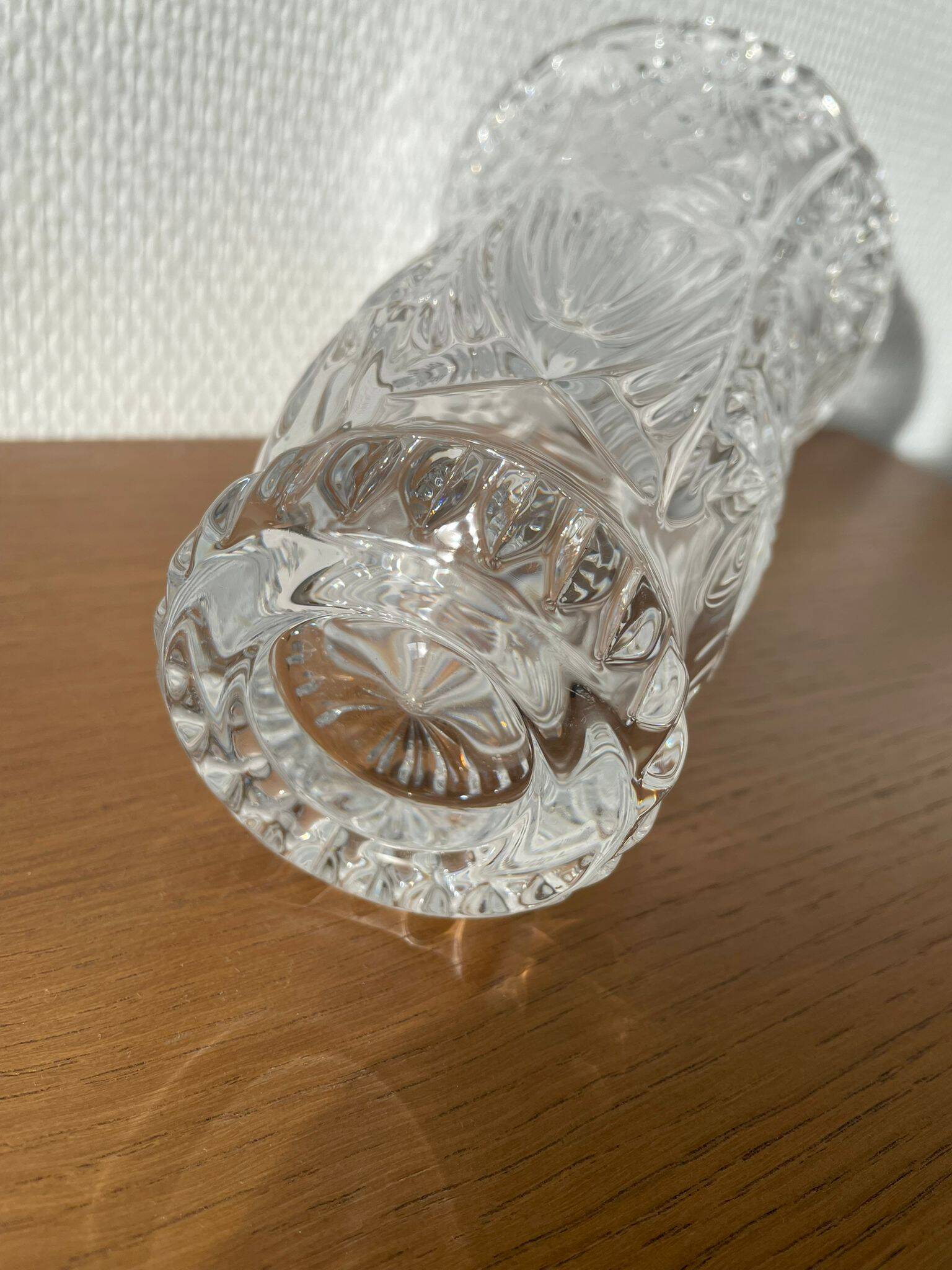 Cut crystal vase