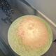 Lampe champignon gris vert en verre