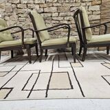 Set of 3 vintage Knoll Antimott armchairs 1960