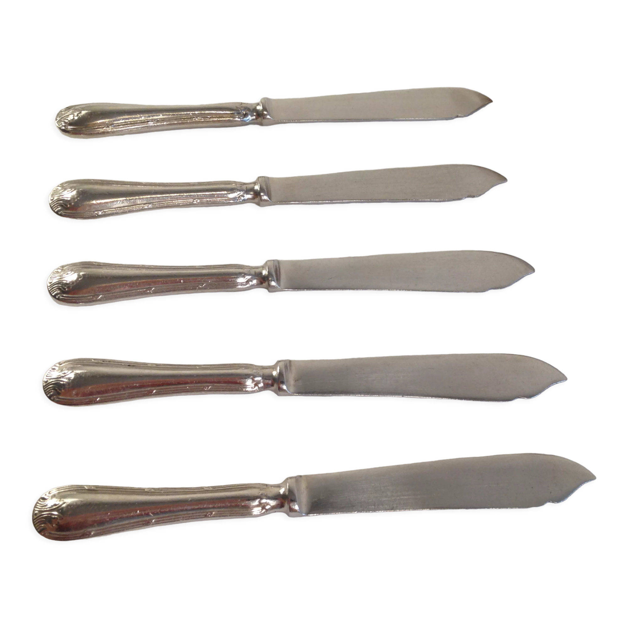 5 butter knives in silver metal Mappin & Webb