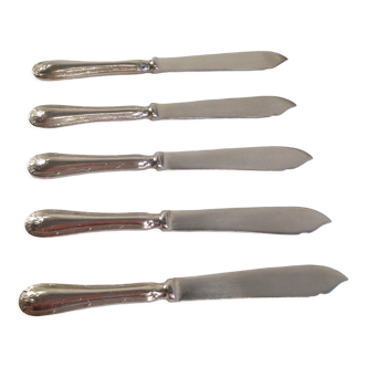 5 butter knives in silver metal Mappin & Webb