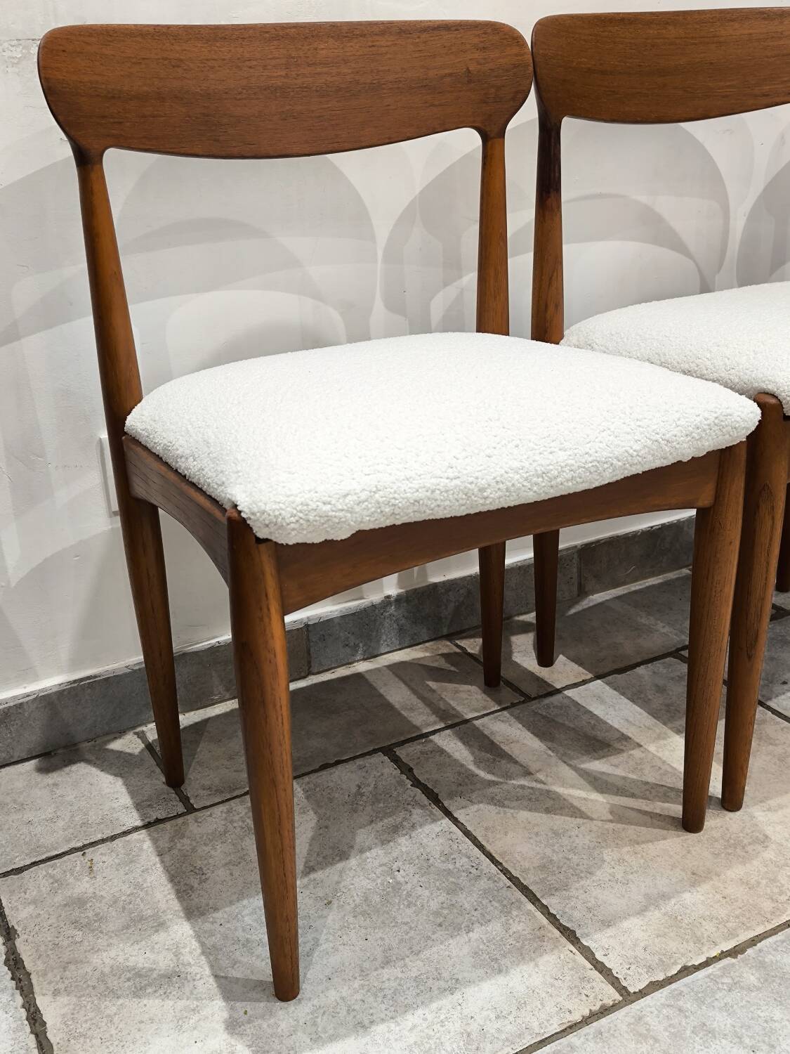 4 vintage Scandinavian teak chairs by Johannes Andersen 1960