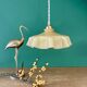 Vintage yellow opaline pendant light