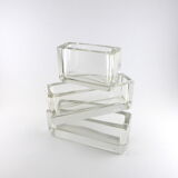 Suite of 3 vase 'centre-of-table' crystal