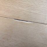 Beech dining table with extensions, 80s