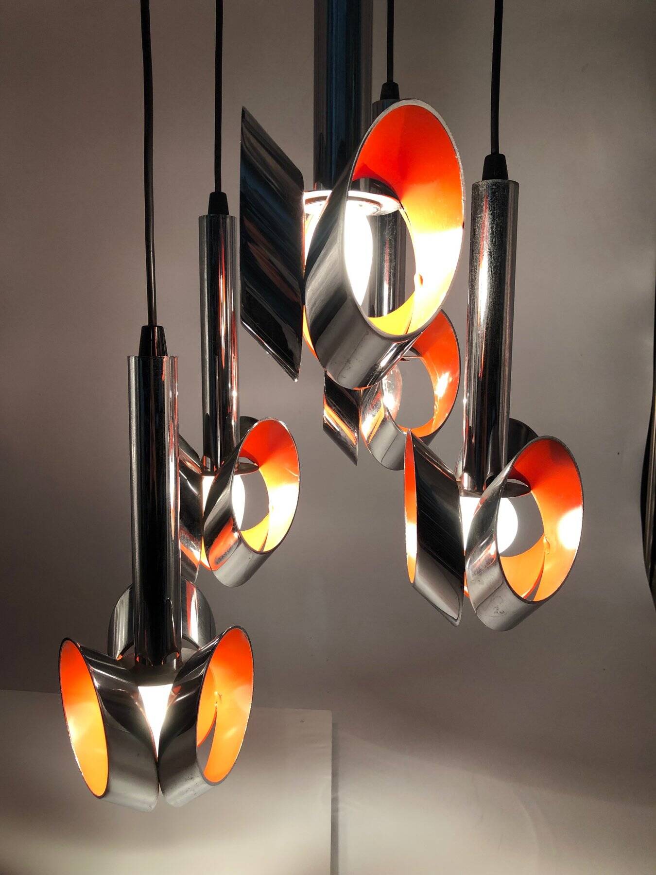 Vintage Cascade Pendant Light • Massive • Space Age • 1960