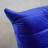 Togo living room set in blue velvet by Michel Ducaroy for Ligne Roset, 1979, set of 5